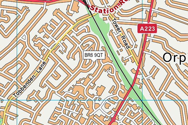 BR6 9QT map - OS VectorMap District (Ordnance Survey)