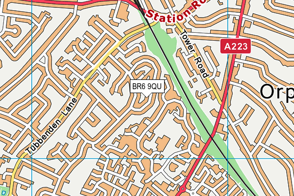 BR6 9QU map - OS VectorMap District (Ordnance Survey)