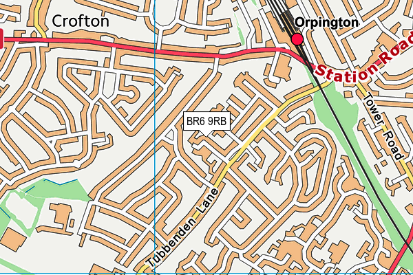 BR6 9RB map - OS VectorMap District (Ordnance Survey)