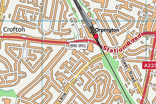 BR6 9RQ map - OS VectorMap District (Ordnance Survey)