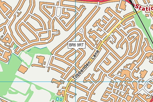 BR6 9RT map - OS VectorMap District (Ordnance Survey)