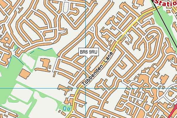 BR6 9RU map - OS VectorMap District (Ordnance Survey)
