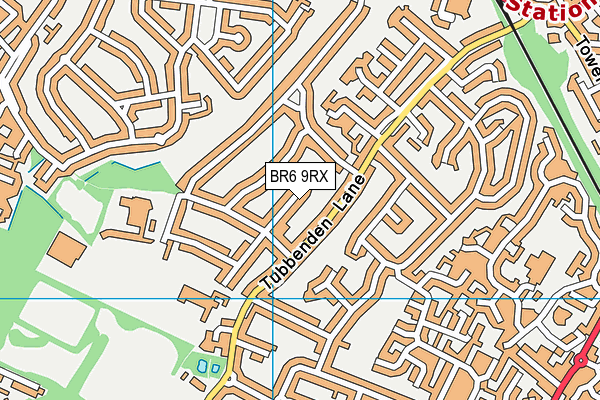 BR6 9RX map - OS VectorMap District (Ordnance Survey)