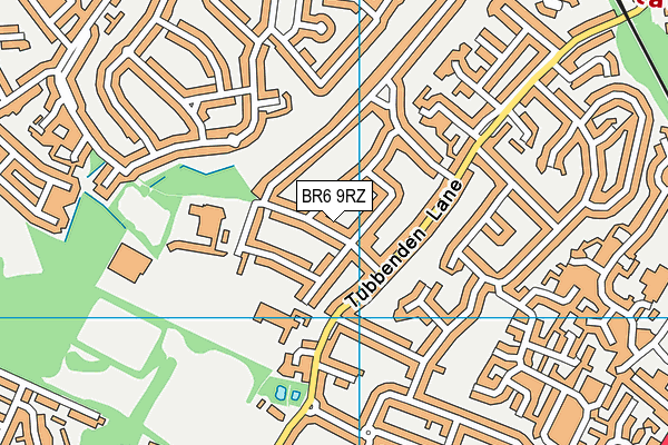BR6 9RZ map - OS VectorMap District (Ordnance Survey)