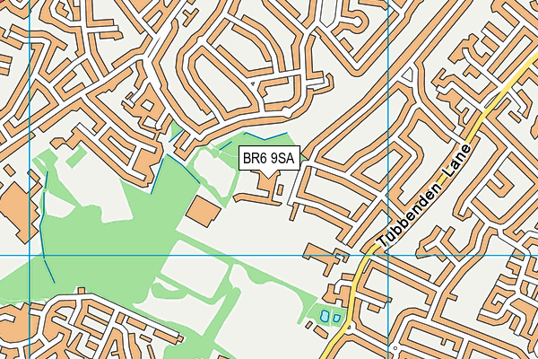 Bromley Tennis Centre At Newstead map (BR6 9SA) - OS VectorMap District (Ordnance Survey)