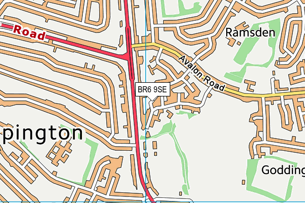 BR6 9SE map - OS VectorMap District (Ordnance Survey)