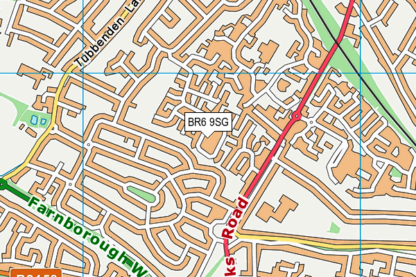 BR6 9SG map - OS VectorMap District (Ordnance Survey)