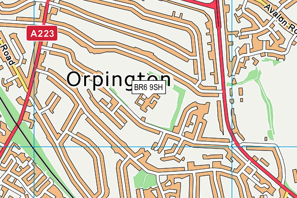 BR6 9SH map - OS VectorMap District (Ordnance Survey)