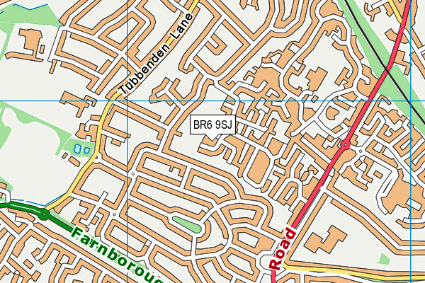 BR6 9SJ map - OS VectorMap District (Ordnance Survey)