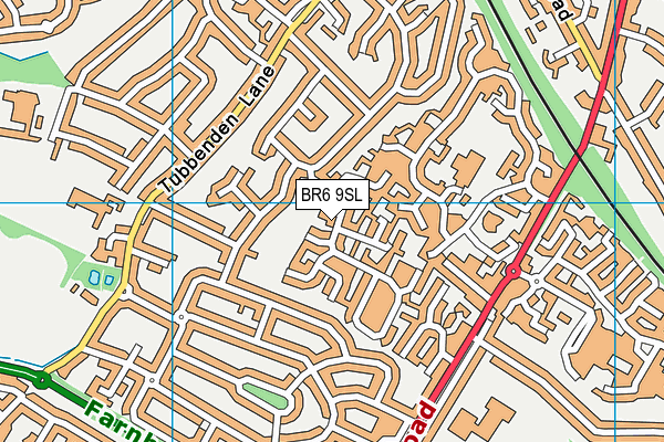 BR6 9SL map - OS VectorMap District (Ordnance Survey)