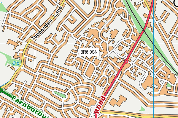 BR6 9SN map - OS VectorMap District (Ordnance Survey)