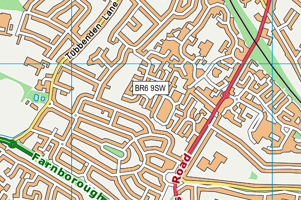 BR6 9SW map - OS VectorMap District (Ordnance Survey)