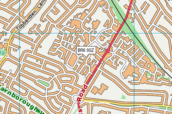 BR6 9SZ map - OS VectorMap District (Ordnance Survey)