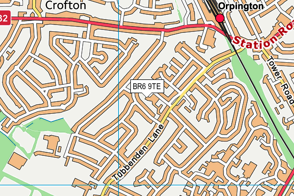 BR6 9TE map - OS VectorMap District (Ordnance Survey)