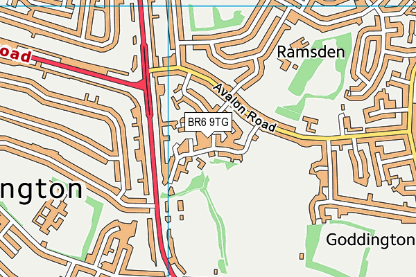 BR6 9TG map - OS VectorMap District (Ordnance Survey)