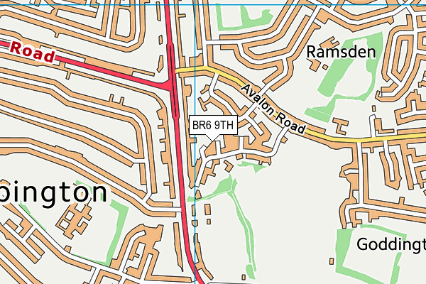 BR6 9TH map - OS VectorMap District (Ordnance Survey)