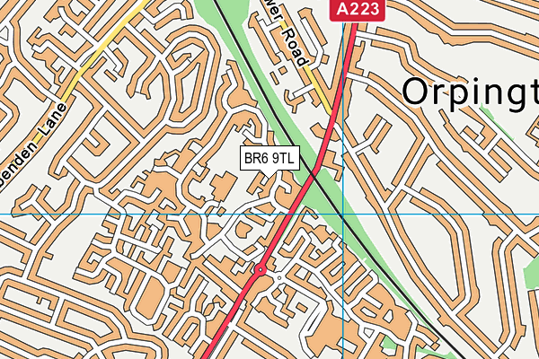 BR6 9TL map - OS VectorMap District (Ordnance Survey)