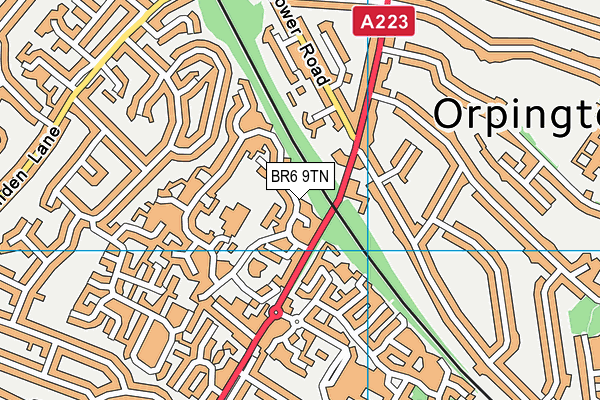 BR6 9TN map - OS VectorMap District (Ordnance Survey)