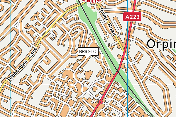 BR6 9TQ map - OS VectorMap District (Ordnance Survey)