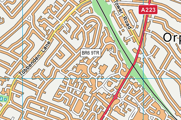 BR6 9TR map - OS VectorMap District (Ordnance Survey)