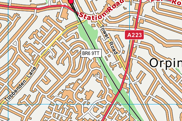 BR6 9TT map - OS VectorMap District (Ordnance Survey)