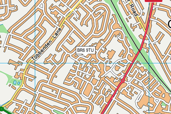 BR6 9TU map - OS VectorMap District (Ordnance Survey)