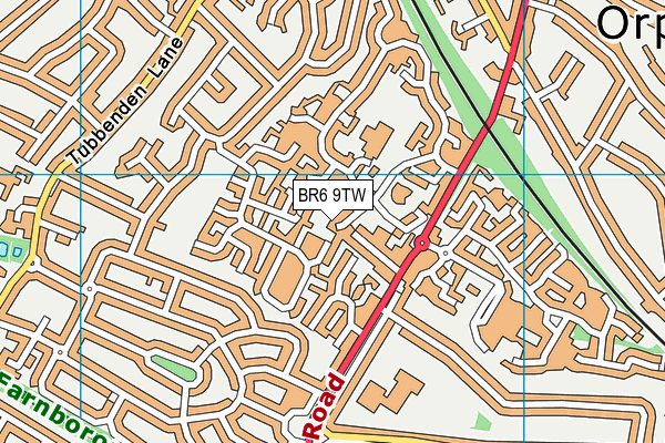 BR6 9TW map - OS VectorMap District (Ordnance Survey)