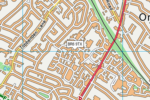 BR6 9TX map - OS VectorMap District (Ordnance Survey)