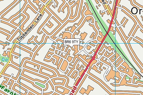 BR6 9TY map - OS VectorMap District (Ordnance Survey)