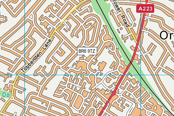 BR6 9TZ map - OS VectorMap District (Ordnance Survey)