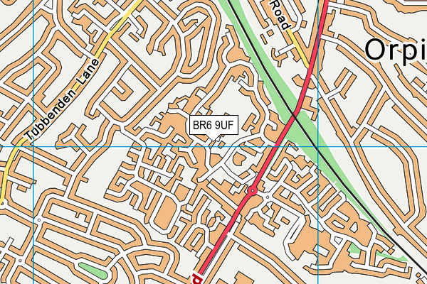 BR6 9UF map - OS VectorMap District (Ordnance Survey)