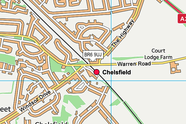 BR6 9UJ map - OS VectorMap District (Ordnance Survey)