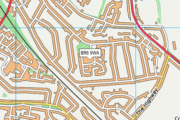 BR6 9WA map - OS VectorMap District (Ordnance Survey)