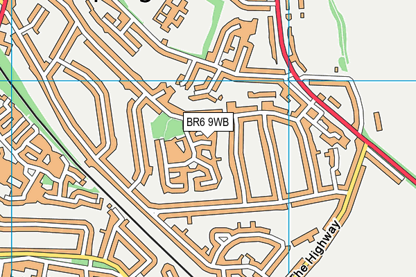 BR6 9WB map - OS VectorMap District (Ordnance Survey)