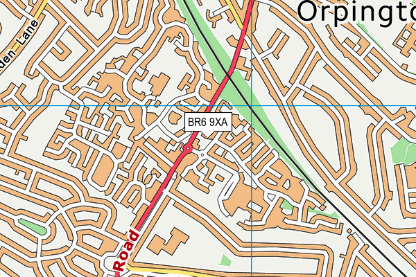 BR6 9XA map - OS VectorMap District (Ordnance Survey)