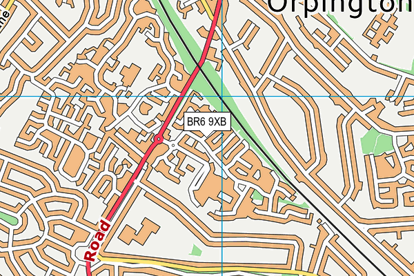 BR6 9XB map - OS VectorMap District (Ordnance Survey)