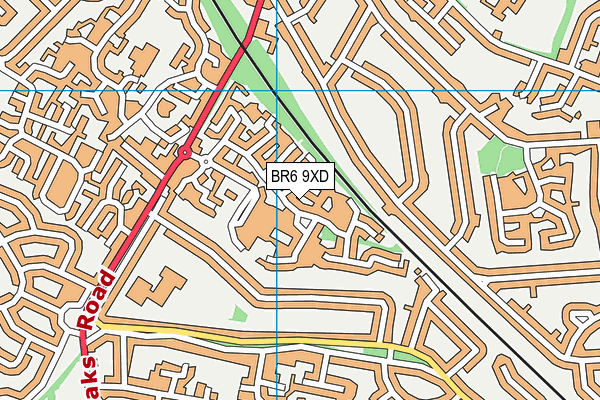 BR6 9XD map - OS VectorMap District (Ordnance Survey)