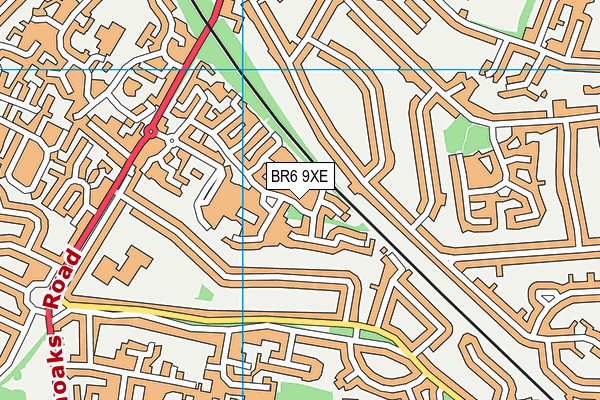 BR6 9XE map - OS VectorMap District (Ordnance Survey)