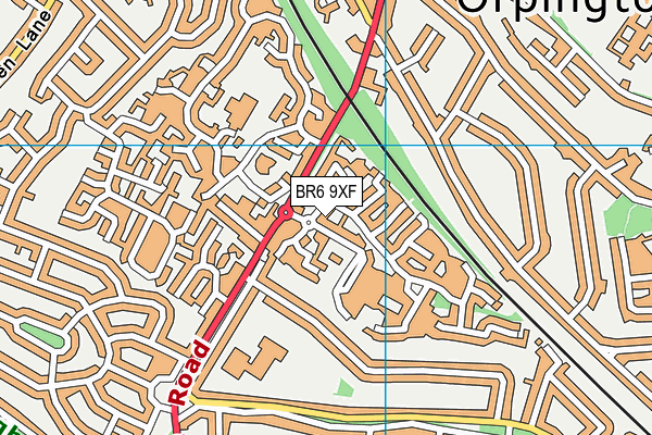 BR6 9XF map - OS VectorMap District (Ordnance Survey)