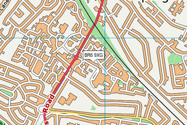 BR6 9XG map - OS VectorMap District (Ordnance Survey)