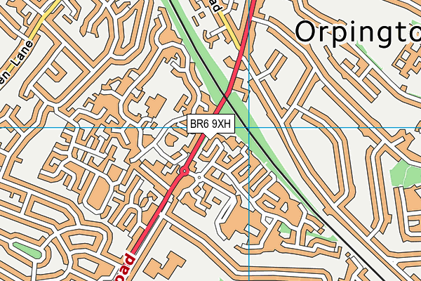 BR6 9XH map - OS VectorMap District (Ordnance Survey)