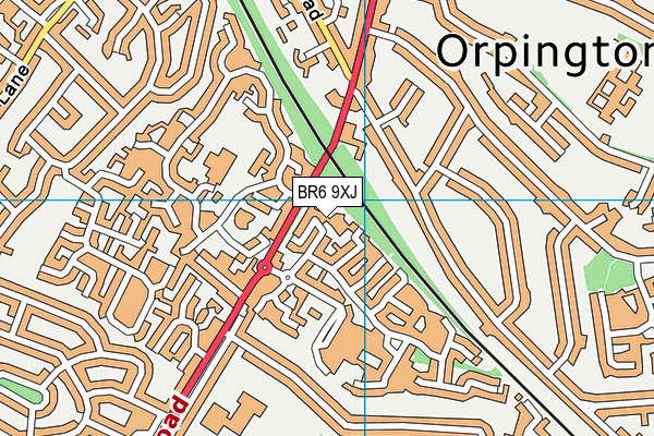 BR6 9XJ map - OS VectorMap District (Ordnance Survey)