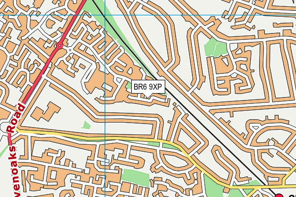 BR6 9XP map - OS VectorMap District (Ordnance Survey)