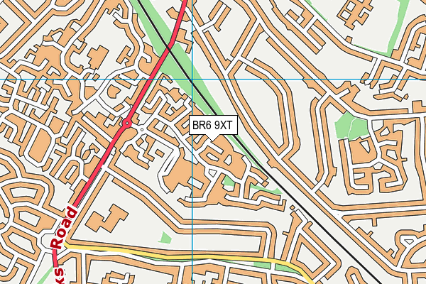 BR6 9XT map - OS VectorMap District (Ordnance Survey)