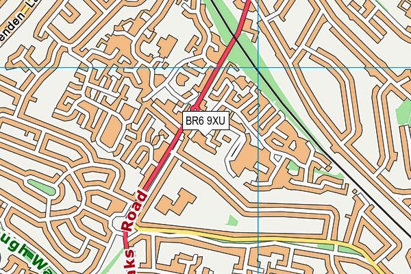 BR6 9XU map - OS VectorMap District (Ordnance Survey)