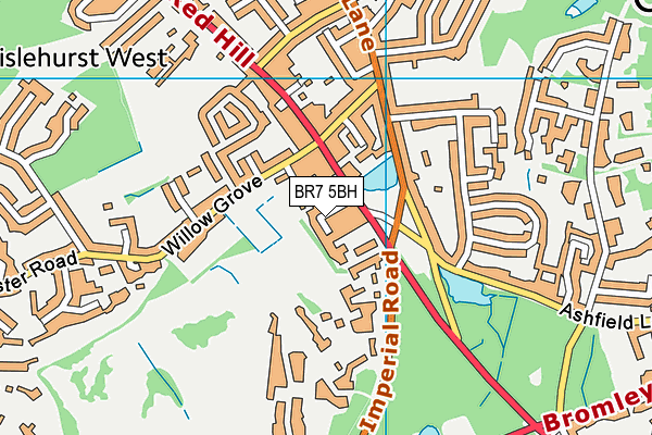 BR7 5BH map - OS VectorMap District (Ordnance Survey)