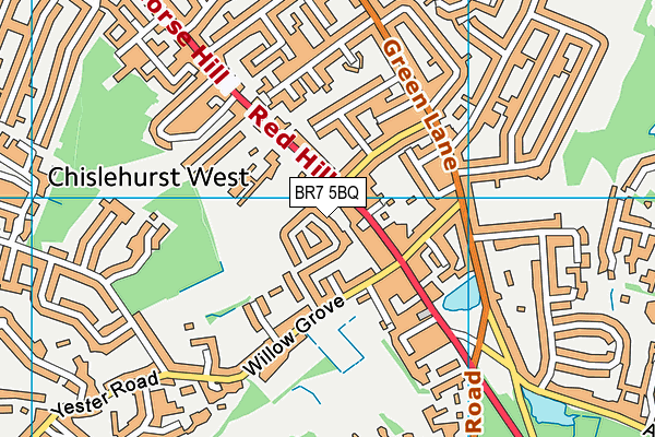 Chislehurst Recreation Ground map (BR7 5BQ) - OS VectorMap District (Ordnance Survey)