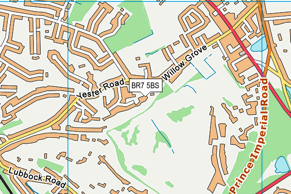 BR7 5BS map - OS VectorMap District (Ordnance Survey)