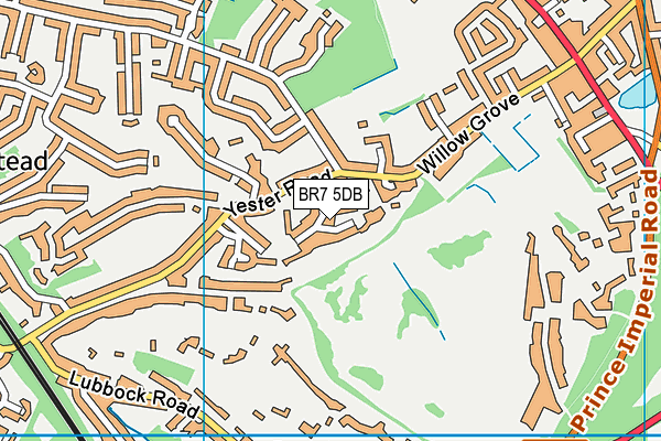 BR7 5DB map - OS VectorMap District (Ordnance Survey)