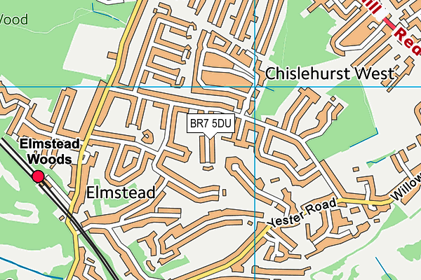 BR7 5DU map - OS VectorMap District (Ordnance Survey)